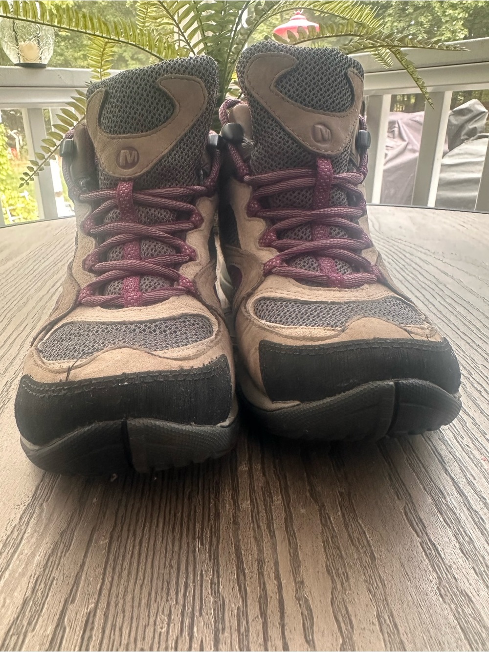 Merrell Women's Acura Mid Waterproof Hiking Boots -Size 6- Castle Rock/Purple